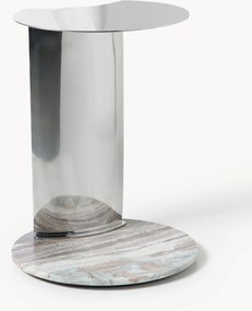 Tavolino rotondo con base in marmo Kerrington