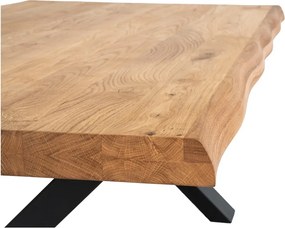 Tavolino con piano in rovere massiccio , 120 x 70 cm Toulon - House Nordic