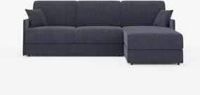 Evans Divano letto angolare con penisola contenitore - design compatto in tessuto smacchiabile T23