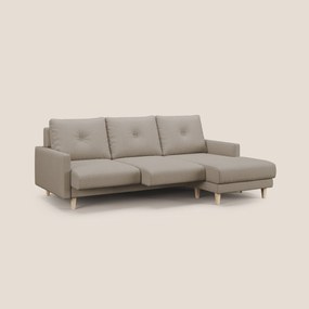 Matisse Divano angolare con sedute scorrevoli in tessuto morbido smacchiabile T17 beige