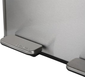 Cestino per la spazzatura color argento opaco in acciaio per raccolta differenziata/con pedale 2x30 l Aliya – Spirella