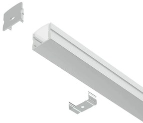 Profilo Alto 1m e 2m per striscia LED Alluminio Quadrato Variante Lunghezza Profilo 2 metro