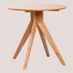 Tavolo da pranzo rotondo in legno (Ø80 cm) Sekiz Legno Naturale - Sklum