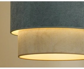 Duolla - Lampadario a sospensione con filo CORDUROY 1xE27/15W/230V diametro 40 cm blu/beige
