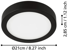 Eglo 900644 - Plafoniera LED per bagno FUEVA LED/17W/230V IP44 nero