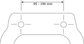 WENKO 23443100-WC sedile WC KOS 44x37 cm nero/argento