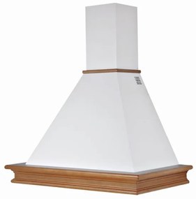Cappa cucina rustica bianca RUSTICHELLA con cornice in legno intarsio cm 90