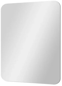 Specchio bagno 70x90 cm con angoli stondati e installazione reversibile
