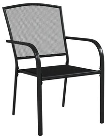 Set da pranzo da giardino 3 pz in acciaio antracite
