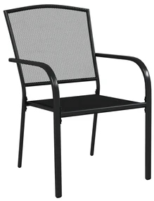 Set da pranzo da giardino 3 pz in acciaio antracite