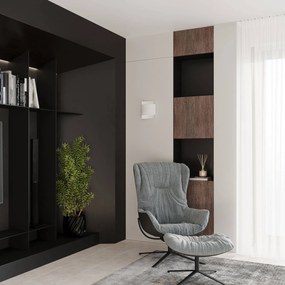 Euluna Isotta applique, semicircolare, bianco