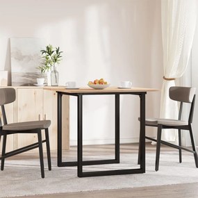 Tavolo da pranzo telaio a o 80x80x75 cm massello pino e ghisa