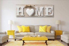 Quadro su tela – Con scritta Home in stile vintage