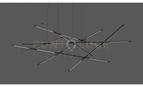 Sospensione 23 luci tabular md18001070-23ablk nero