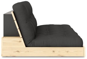 Divano letto grigio scuro 196 cm Base - Karup Design