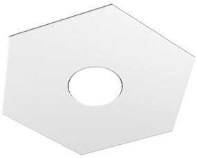 Plafoniera Moderna Hexagon Metallo Bianco 1 Luce Led 12W