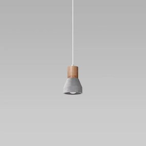 Sollux SL.0964 - Lampadario a sospensione con filo QUBIC 1xE27/60W/230V calcestruzzo/legno grigio
