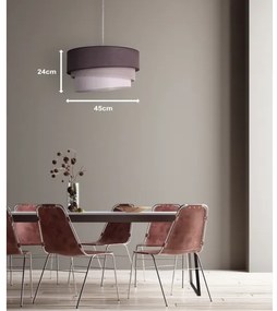 Duolla - Lampadario a sospensione con filo TRIO 1xE27/40W/230V diametro 45 cm antracite/grigio/bianco