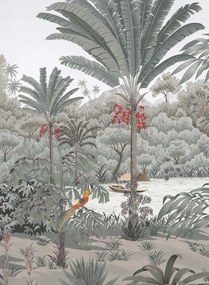 Isidore Leroy Carta da parati panoramica Riviere des Parfums Gris - A 1/2/3