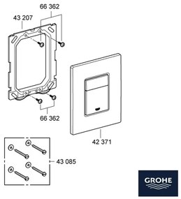 Piastra di azionamento Grohe Skate cromo per cassetta di scarico wc