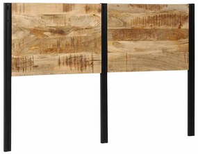 Testiera 160 Cm İn Legno Massello Di Mango E Ferro /