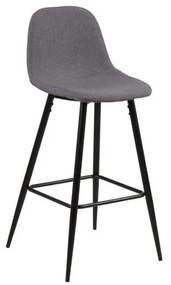 Set di sbagelli da bar grigio chiaro in imbottito 2 pz (altezza della seduta 65 cm) Wilma – Actona