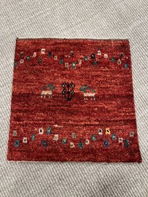 Gabbeh Tappeto persiano 40x40 Rosso (Iran) Annodato A Mano