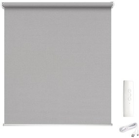 Tenda a rullo motorizzata screen MADECO Eroll grigio 184 x 250 cm