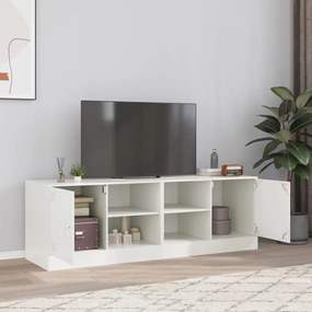 Mobili Tv 2 Pz Bianchi 67x39x44 Cm İn Acciaio /