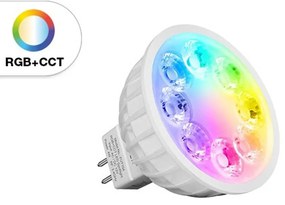 Faretto LED MR16 4W RGB+CCT Dimmerabile 12V dc Colore RGB+CCT