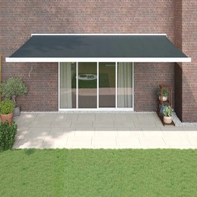 Tenda Da Sole Retrattile Antracite 5x3 M İn Tessuto E Alluminio /