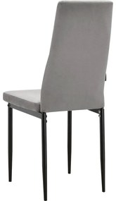 Sedie da pranzo colore grigio in velluto set di 2 pz Kelly - Støraa