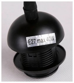 Apparecchio a sospensione nero con paralume in vetro Felis - Candellux Lighting