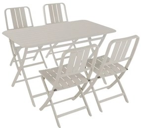 Set tavolo e sedie Idaho NATERIAL in alluminio blu per 4 persone
