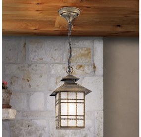 Orion AL 11-1116/1 - Lampada a sospensione da esterno KIKO 1xE27/11W/230V IP44 bronzo/patina