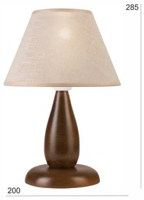 Lampada da tavolo PERA 1xE27/60W/230V marrone scuro/faggio
