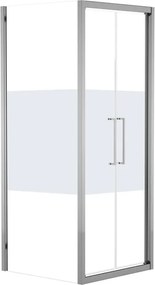 Pannello laterale per box doccia Record L 80 x H 195cm, Sp. 6 mm vetro smerigliato profilo silver