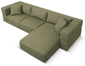 Divano angolare verde chiaro, angolo destro Esther - Milo Casa