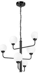 Lampadario a sospensione con catena OSCAR 6xG9/5W/230V nero