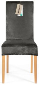 Set di coprisedia grigi con rivestimento elastico per sedie 4 pz 48 cm Sento – Restilo