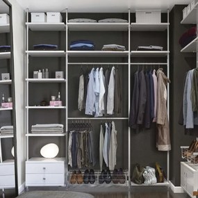 Kit cabina armadio struttura Aura Kit 10 in truciolare 257.5 x 270 x 62 cm bianco