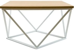 Tavolino CURVED 60x60 cm bianco/beige