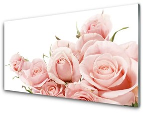 Quadro di vetro Rose Fiori Pianta 100x50 cm