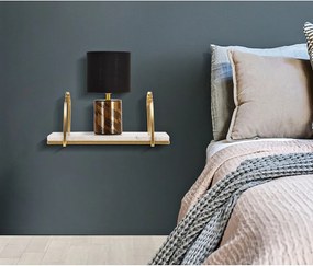 Mensola in marmo bianco-oro 40 cm Marble - Mauro Ferretti