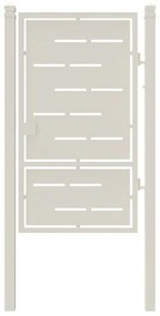 Cancello manuale con serratura elettrica Privacy in ferro, apertura a destra, L 104.5 x H 180 cm, di colore bianco