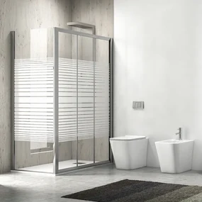 Kamalu - Box doccia 90x120 altezza 180 cm apertura scorrimento KP3000S