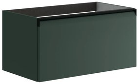Mobile da bagno sotto lavabo Fusion verde opaco L 79.5 x H 40 x P 45.5 cm 1 cassetto, lavabo non incluso