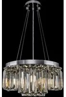 Lampadario A Sospensione Moderno Colline Acciaio Cromo 4 Luci G9 40W