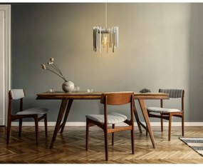 Lampadario a sospensione con filo 1xE27/60W/230V bianco diametro 23 cm