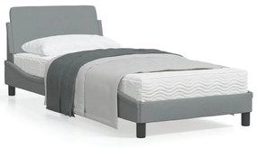 Giroletto Senza Materasso Grigio Chiaro 80x200 Cm Tessuto /